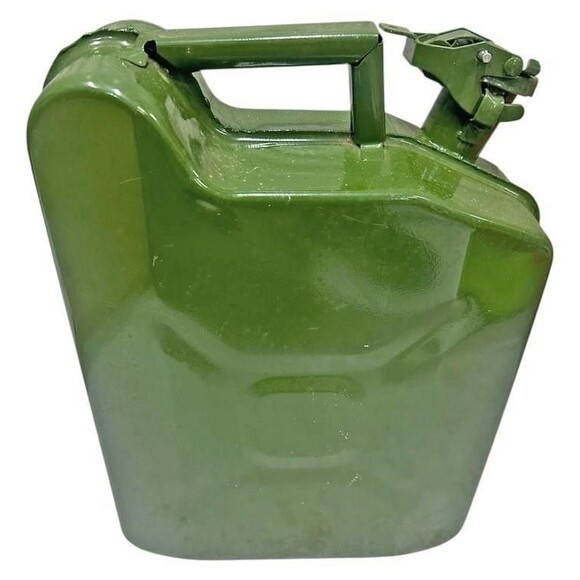 2.5 Gallon 10L Jerry Can Gas Steel Tank Green Military NATO Style - Picture 4 of 10
